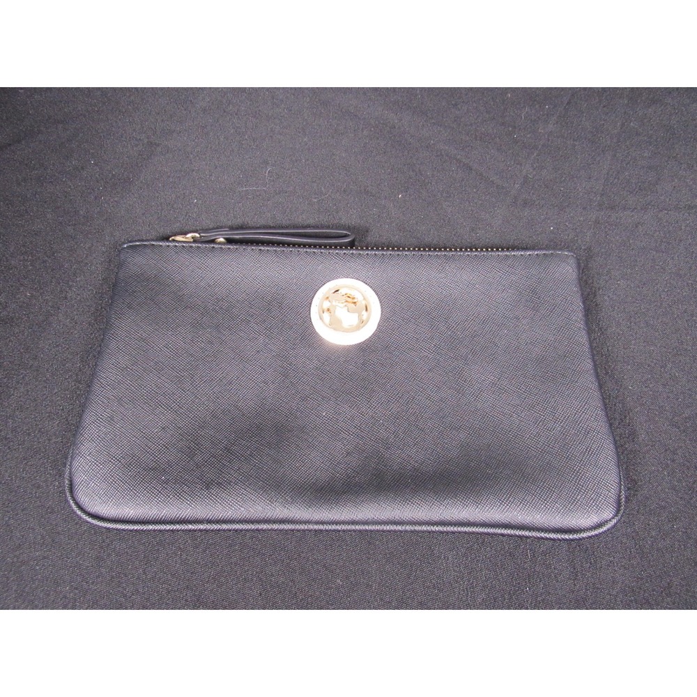 Spartina 449 Black Saffiano Leather Mermaid Logo Wristlet Clutch Bag